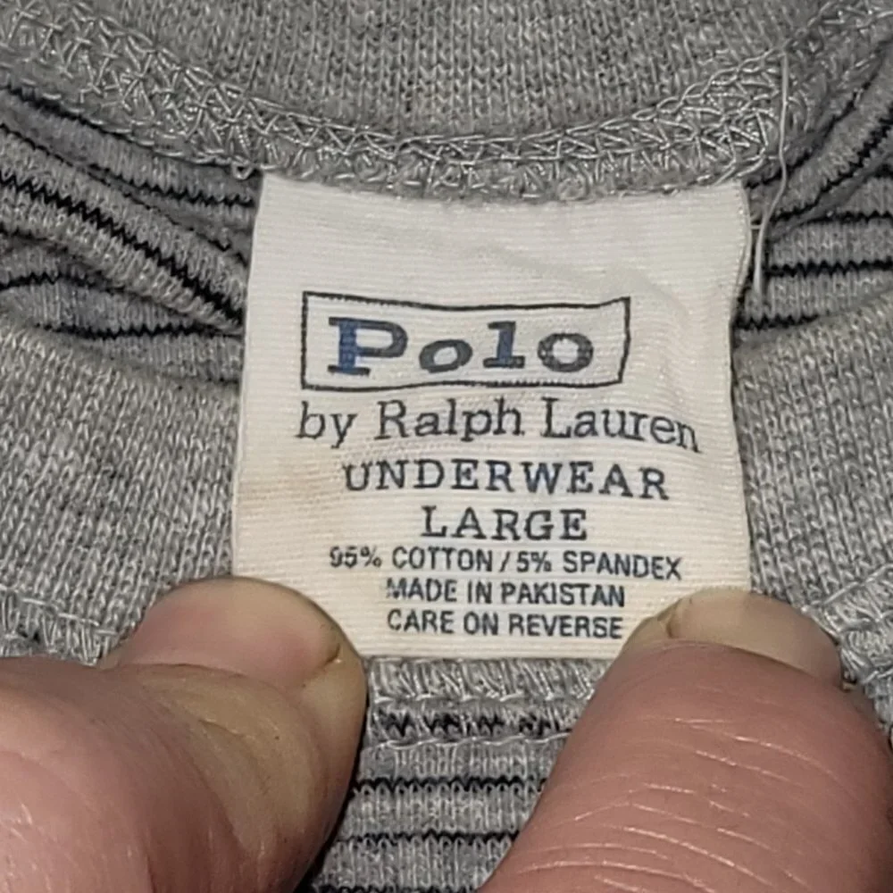 635. Polo By Ralph Lauren Underwear Short Sleeve Shirt Gray Sz L - Picture 6 of 7